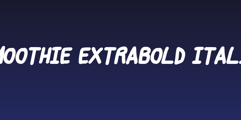 Smoothie ExtraBold Italic Social Header