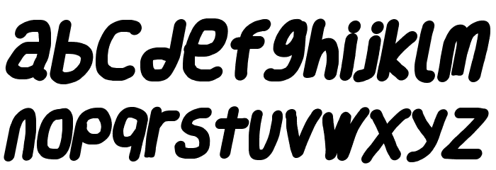 Smoothie ExtraBold Italic Font LOWERCASE