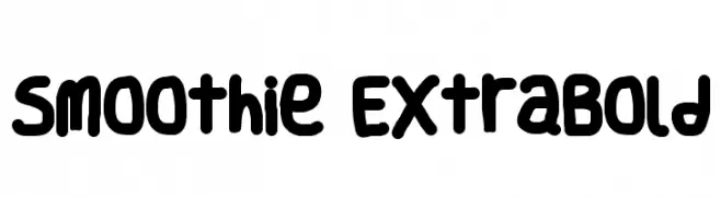 Smoothie ExtraBold  नि: शुल्क फ़ॉन्ट्स डाउनलोड