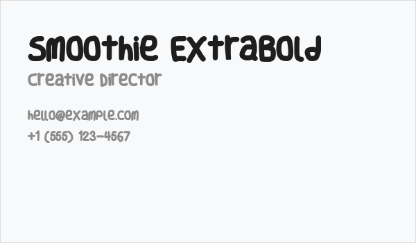 Smoothie ExtraBold Business Card
