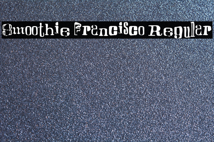 Smoothie Francisco Regular Font examples
