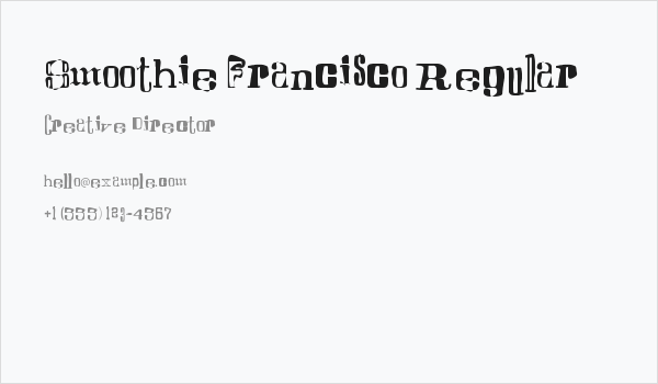 Smoothie Francisco Regular Business Card