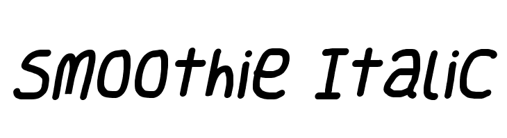 Smoothie Italic Font
