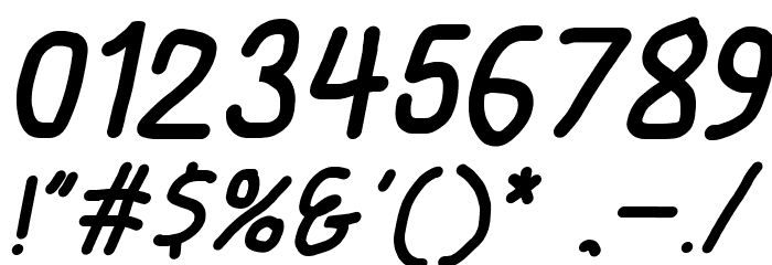Smoothie Italic Font OTHER CHARS