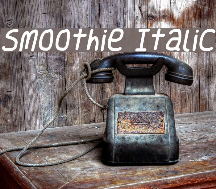 Smoothie Italic Font examples