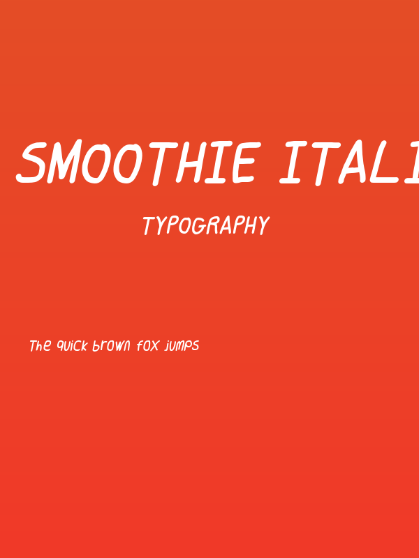 Smoothie Italic Poster