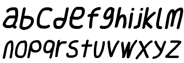 Smoothie Italic Font LOWERCASE