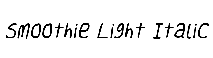 Smoothie Light Italic Font