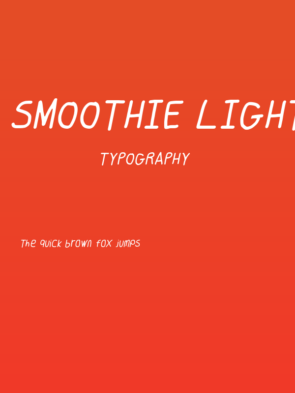 Smoothie Light Italic Poster