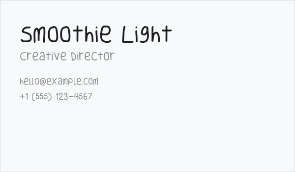 Smoothie Light Business Card