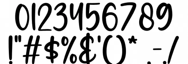 Smoothie Milky Font OTHER CHARS