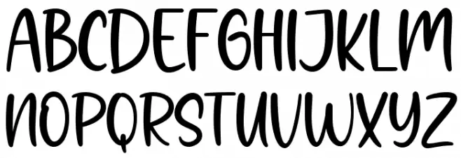 Smoothie Milky Font UPPERCASE