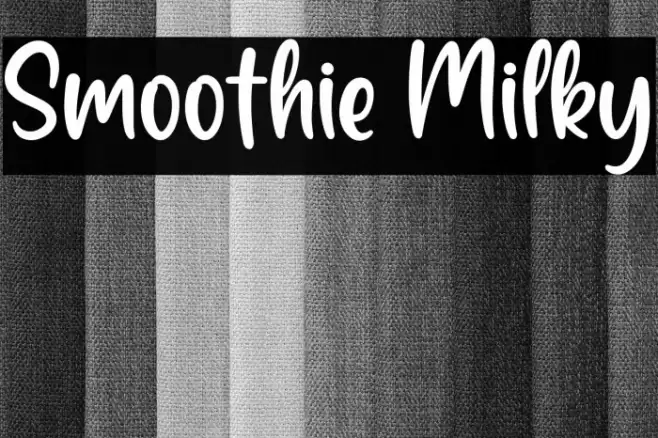 Smoothie Milky Font examples