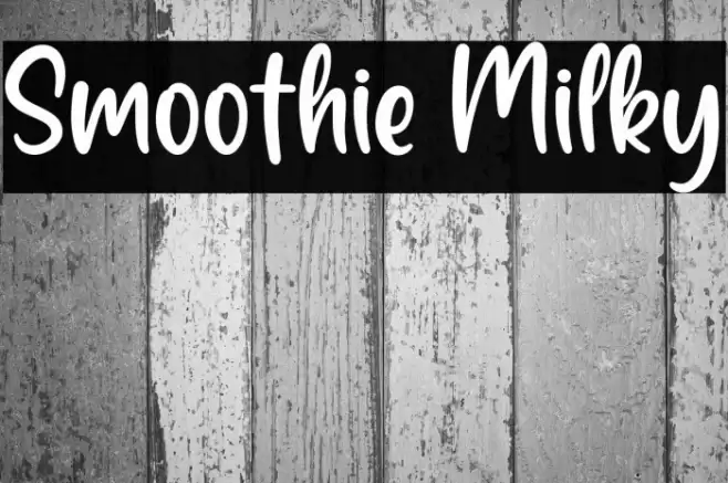Smoothie Milky Font examples