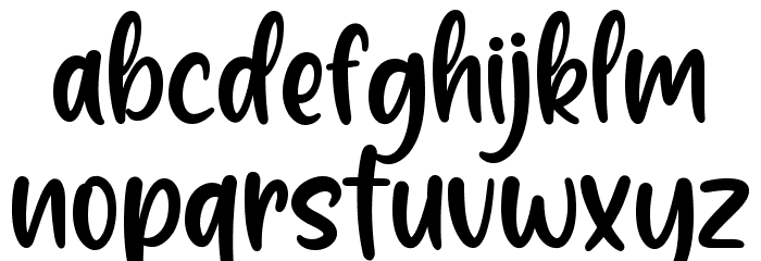 Smoothie Milky Font LOWERCASE