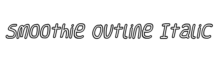 Smoothie Outline Italic Font