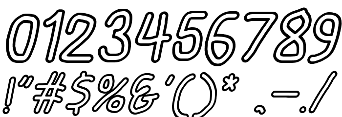Smoothie Outline Italic Font OTHER CHARS