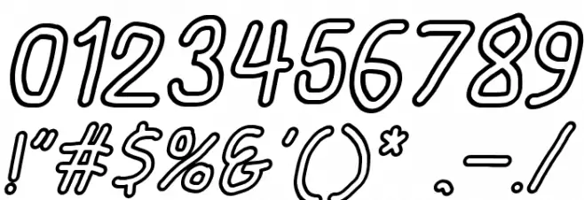 Smoothie Outline Italic Polices AUTRES CHARS