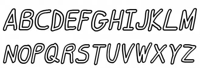 Smoothie Outline Italic Шрифта ВЕРХНИЙ