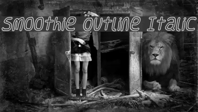 Smoothie Outline Italic Polices examples