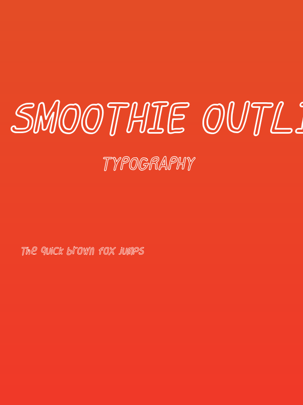 Smoothie Outline Italic Poster