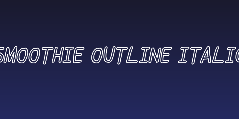 Smoothie Outline Italic Social Header