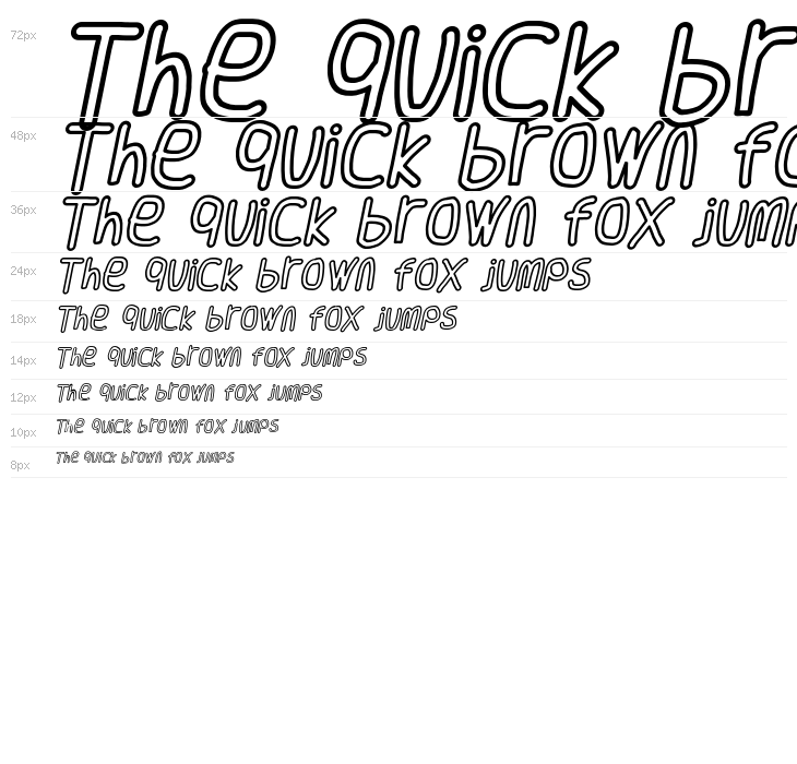 Smoothie Outline Italic Waterfall