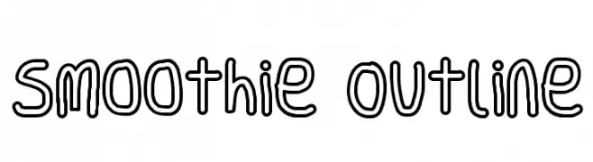 Smoothie Outline  नि: शुल्क फ़ॉन्ट्स डाउनलोड