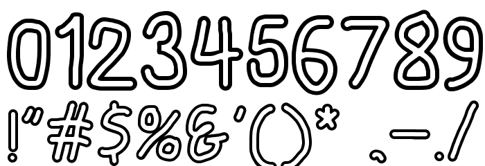 Smoothie Outline Font OTHER CHARS