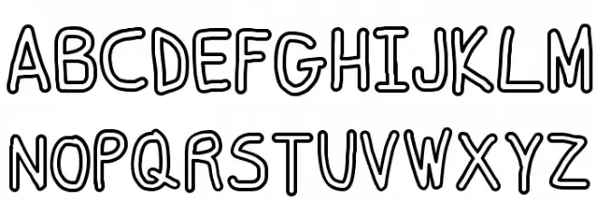 Smoothie Outline Fonte MAIÚSCULAS