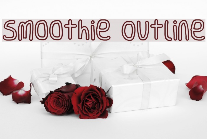 Smoothie Outline Font examples