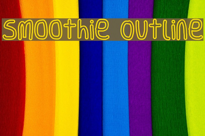 Smoothie Outline Font examples