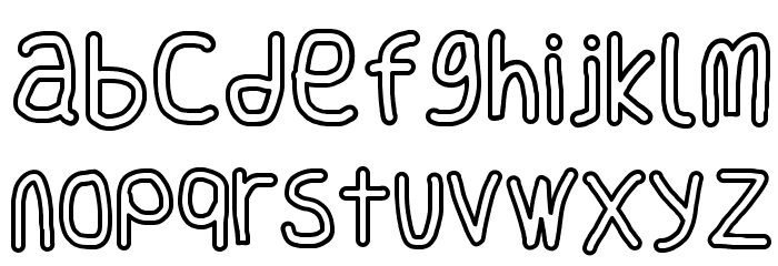 Smoothie Outline Font LOWERCASE