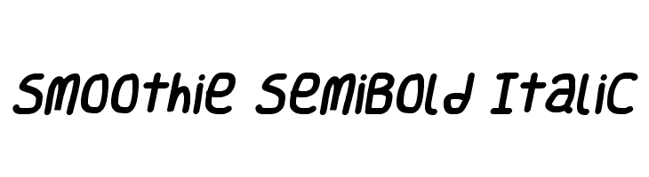 Smoothie SemiBold Italic Font