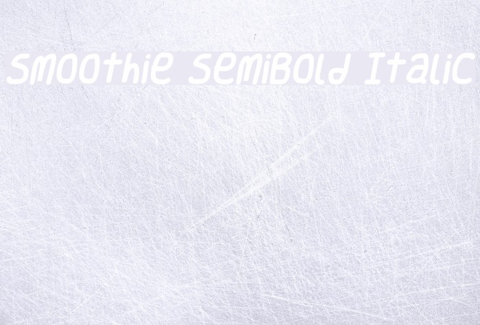 Smoothie SemiBold Italic Font examples