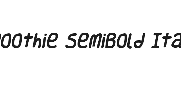 Smoothie SemiBold Italic Logo