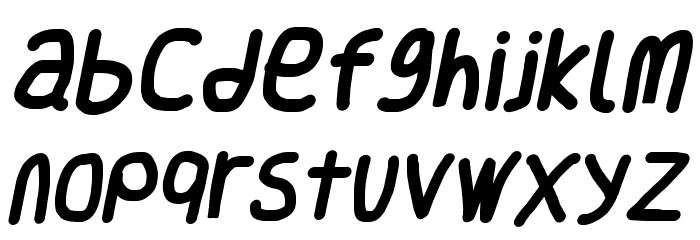 Smoothie SemiBold Italic Font LOWERCASE