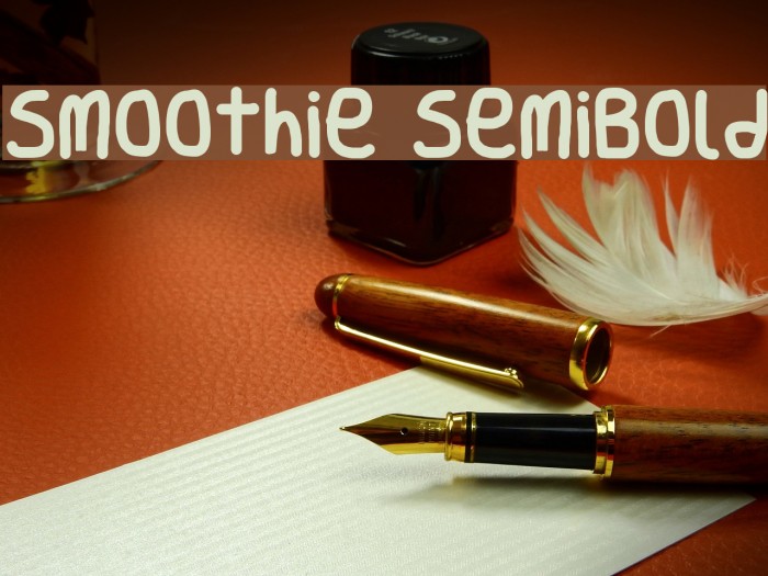 Smoothie SemiBold Font examples