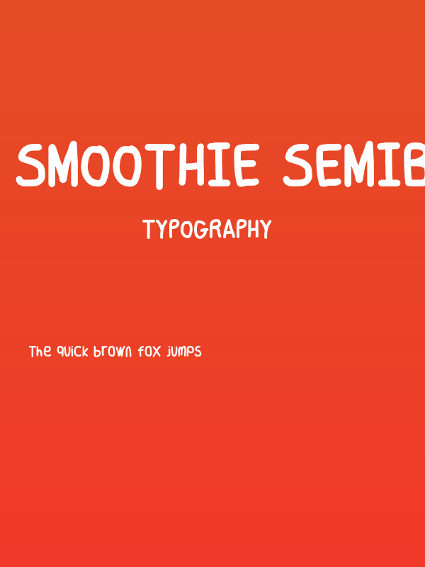 Smoothie SemiBold Poster