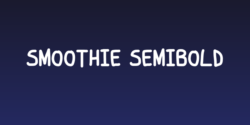 Smoothie SemiBold Social Header