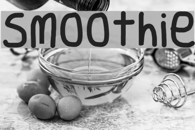 Smoothie Font examples