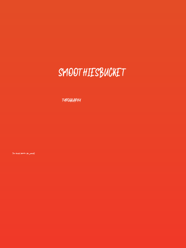 SmoothiesBucket Poster