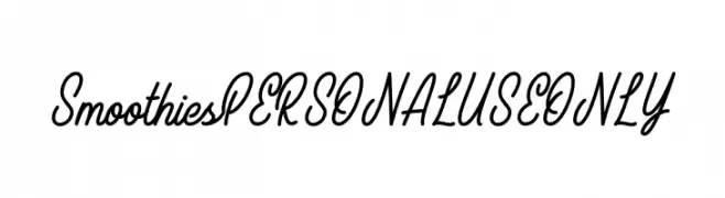 SmoothiesPERSONALUSEONLY  Frei Schriftart Herunterladen