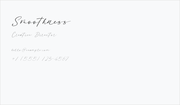 Smoothness Business Card