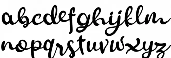 Smoothy Font LOWERCASE