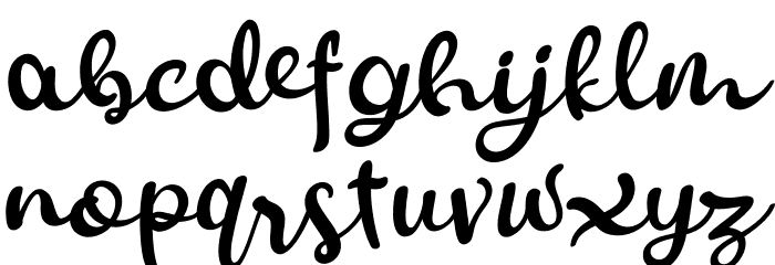 Smoothy 字体 小写