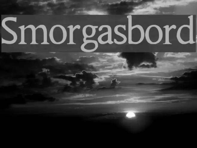 Smorgasbord Font examples