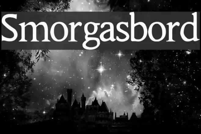 Smorgasbord Font examples