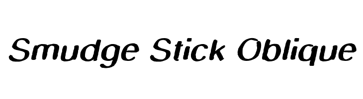 Smudge Stick Oblique Font