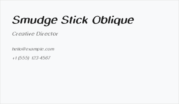 Smudge Stick Oblique Business Card